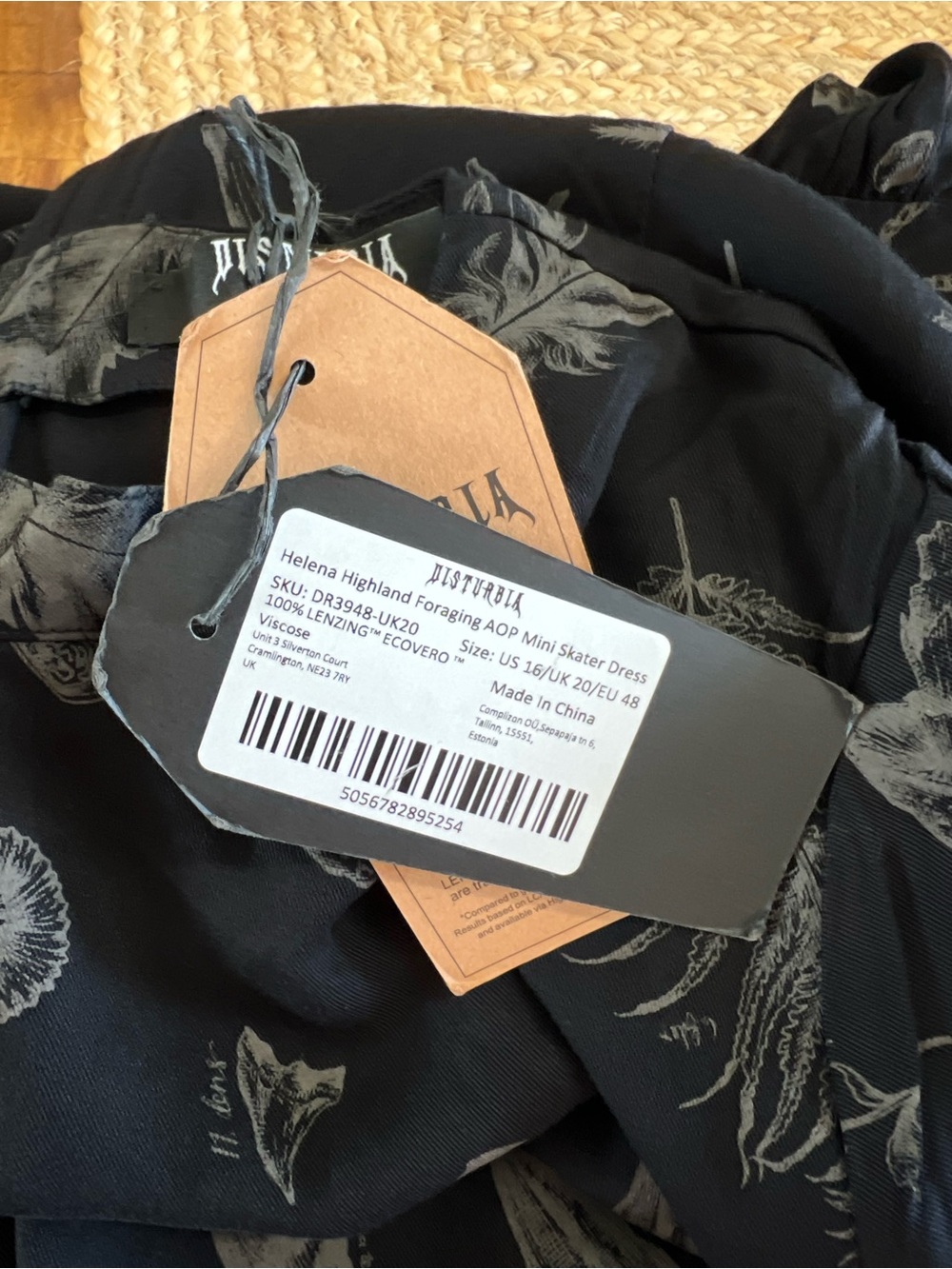 Disturbia Helena Highland Foraging Mini Skater Dress Size US 16 Pockets - Picture 4 of 13